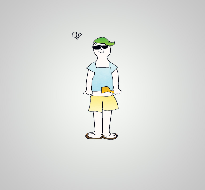 Paperdoll with sommer clothes