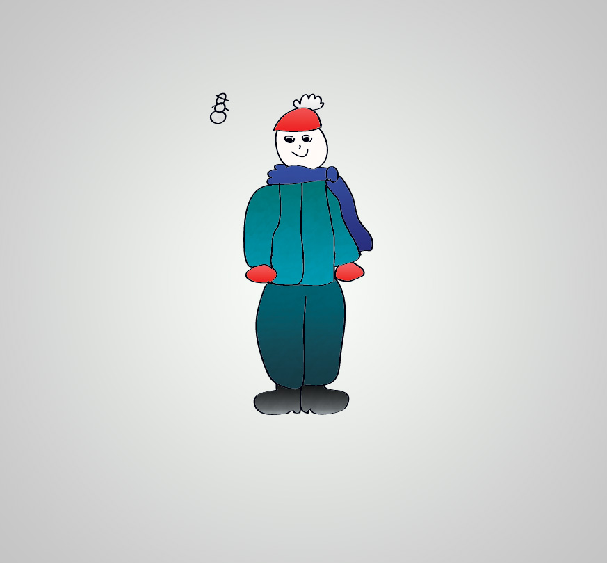 Paperdoll with winter clothes